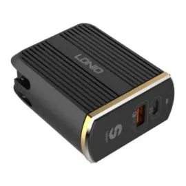 لدينو , شاحن السفر السريع PD + QC3.0، أسود