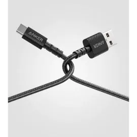 أنكر باور لاين سيليكت + كابل USB-C إلى USB 2.0 3 أقدام أسود