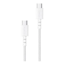 انكر سلك شاحن باورلاين سيلكت بلس من Type-C الى Type-C بطول 1.8 م ابيض