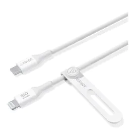 أنكر  542 USB-C إلى كابل Lightning Bio-Based 3 أقدام ,أبيض