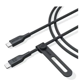 انكر 542‎ Bio‎-‎Based يو اس بي سي الى لايتنينج سلك شحن ونقل بيانات , 6 اقدام , أسود 