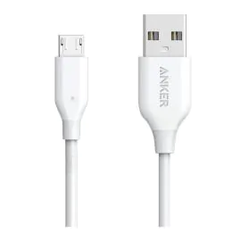 سلك شاحن انكر باورلاين ميكرو يو اس بي 90 سم ابيض