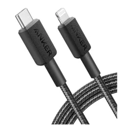 أنكر 322 USB-C إلى كابل Lightning مضفر 6 أقدام ,أسود
