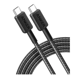 كابل أنكر 322 USB-C إلى USB-C بطول 1.8 متر، أسود مجدول