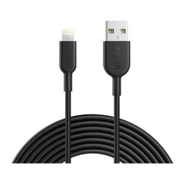 أنكر , كابل باورلاين II USB-A إلى لايتنينج 10 قدم ,أسود