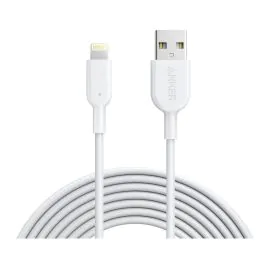 أنكر  ,كابل باورلاين II USB-A إلى لايتنينج 10 قدم,  أبيض
