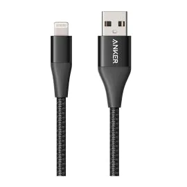 أنكر , كابل باورلاين بمدخل USB A إلى Lightning 3 أقدام ,أسود