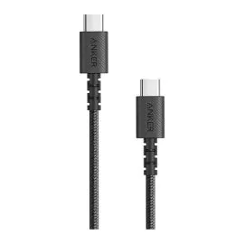 سلك شاحن انكر باورلاين فلو الجيل الثالث من USB-C إلى USB-C بطول 0.9 م أسود