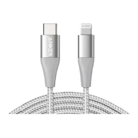 سلك شاحن انكر باورلاين بلس الاصدار الثاني من Type-C الى ايفون بطول 1.8م - فضي