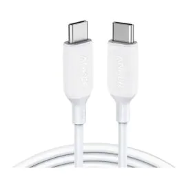أنكر باورلاين كابل USB-C إلى C 6 أقدام أبيض