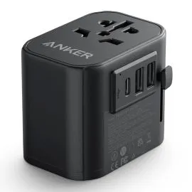 أنكر باور اكستيند USB-C محول السفر أسود