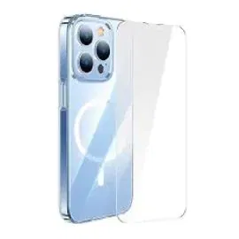 بيسوس , كفر حماية مغناطيسي , لجهاز ايفون 14 برو ماكس , شفاف 