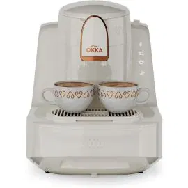 ماكينة القهوة التركية ARZUM OKKA،  بسعة 2 لتر، بقدرة 710 واط، أبيض / نحاسي - OK0040-04