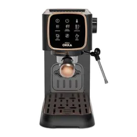 ارزوم اوكا صانعة إسبرسو نصف أوتوماتيكية بنظام حليب مدمج، 1.1 لتر، 1628 واط، أسود ونحاسي – OK0032-Copper