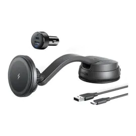 ستاند جوال انكر ماج جو شاحن وحامل مغناطيسي لاسلكي للسيارة اسود