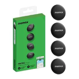 موماكس، جهاز تعقب حزمة العلامات الدبوسية، 4 قطع، أسود