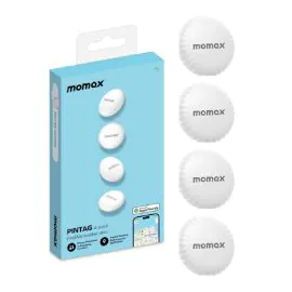 موماكس، جهاز تعقب حزمة العلامات الدبوسية، 4 قطع، أبيض