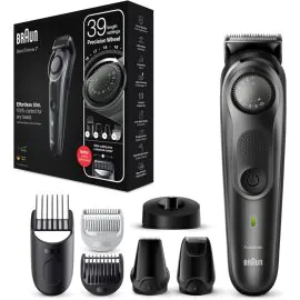 ماكينة تشذيب اللحية للرجال من براون اسود BT7350
