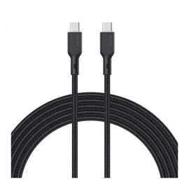 اوكي، كابل شحن مضفر نوع سي الي سي،1 متر 100 واط، نايلون، اسود