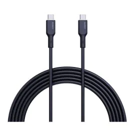 كابل أوكي 100 وات PD سيليكون من USB-C إلى USB-C طوله 1 متر SCC101 أسود