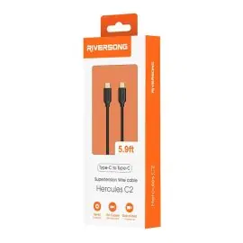 ريفرسونج شاحن , هرقل , سي2 , 1 متر , أسود 