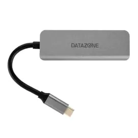 داتازون محول 4 في 1، يو اس بي سي الى 3 منافذ يو اس بي ايه، رمادي
