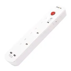 داتازون  ,وصلة كهرباء 3 مخارج 13 امبير 2 متر لون ,ابيض