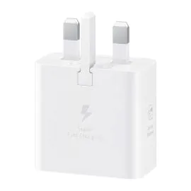 سامسونج، شاحن حائط سريع بقدرة 25 واط ,(TA فقط),أبيض