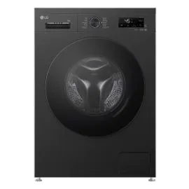 غسالة إل جي إنفرتر فتحة امامية، 8 كجم، 9 برامج، أسود متوسط – WFF0814MB