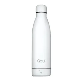 قوي , مطارة عبوة مزدوجة من الفولاذ المقاوم للصدأ , بطارية متنقلة 6000 ميلي أمبير , شاحن لاسلكي 5 واط ,  أبيض  