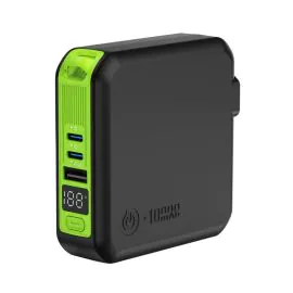 جوي، بطارية متنقلة، 10000 مللي أمبير و شاحن حائط لاسلكي، أسود