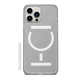 قوي , كفر مغناطيسي لهاتف ايفون 14 ماكس , مقاس 6.7 بوصة ,  شفاف 