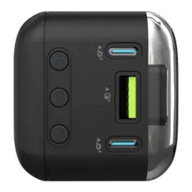 قوي , بطارية متنقلة, بسعة 10000 مللي أمبير في الساعة ,  200 واط , أسود