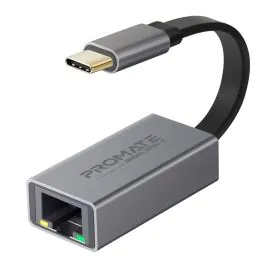 بروميت محول USB-C عالي السرعة إلى جيجابت إيثرنت أسود