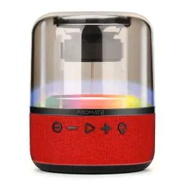 بروميت LumiSound® مكبر صوت محيطي 360 درجة 10 واط، أحمر