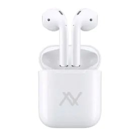 سماعات أذن لافينتو بلوتوث TWS مع حافظة سيليكون باللون الأبيض