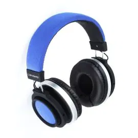 لافينتو سماعة بلوتوث 5.0 ، مع سوار معدني طوق رأس مبطن وغطاء للأذن من البولي يوريثان. أزرق