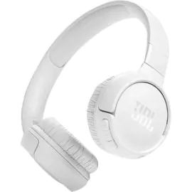 سماعات رأس لاسلكية JBL Tune 520BT، فوق الأذن، أبيض - JBLT520WHT
