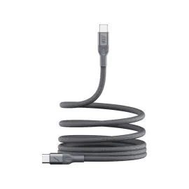  كابل مغناطيسي Type C  إلى Type C جودا،  MagRoll 60 ، واط 60 ، 1.2 متر، تيتانيوم ، CB007ATUN1