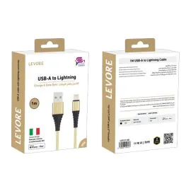 كابل ليفور USBA معتمد من MFI 1.0 متر ، LCS121-GD