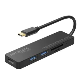 بروميت  ,موزع متعدد الوظائف عالي السرعة USB-C 4K HDMI ,أسود