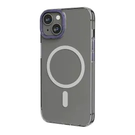 ليفيلو , جراب خلفي شفاف من ماجسيف سينسا لهاتف آيفون 14 ,  بنفسجي