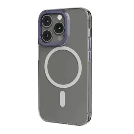 ليفيلو, جراب خلفي شفاف من ماجسيف سينسا لهاتف آيفون 14 برو ,أرجواني