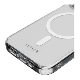 ليفيلو , حافظة ماج سيف كلارا لهاتف آيفون 15, شفاف