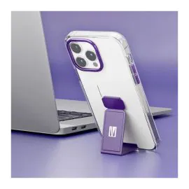 ليفيلو , حامل مورفيكس كلارا IMD 14 Pro شفاف , بمقبض بنفسجي