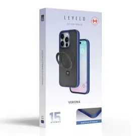 ليفيلو , حافظة فيرونا لهاتف آيفون 15 برو ماكس , أزرق