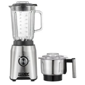 خلاط اكسبير 800 واط 1.5لتر زجاجي مطحنة استيل XPTB-800GS