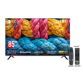 شاشة ام تي سي 85 بوصة دقة 4K UHD سمارت QLED مع حامل جداري  – QMT85UH700WOS