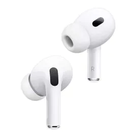 سماعات AirPods Pro الجيل الثاني مع حافظة MagSafe من النوع C باللون الأبيض