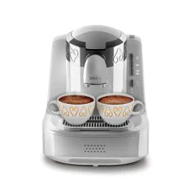 صانعة قهوة تركي 710 واط سعة كوبين ابيض كرومي OK002